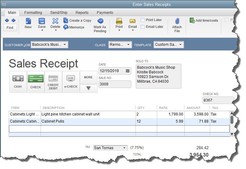 Using Sales Receipts in QuickBooks When? How? to Complete