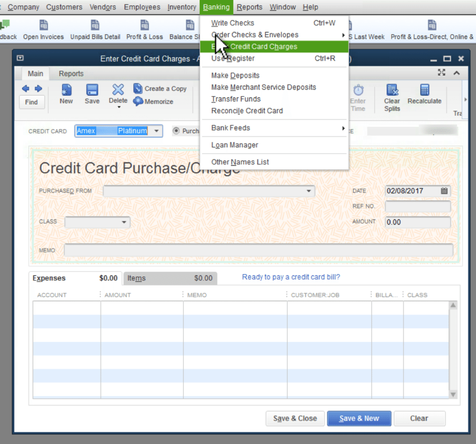 track expenses in quickbooks